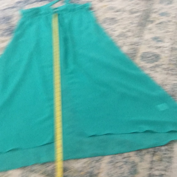 Turquoise Long Halter Swim Coverup - Picture 3 of 4